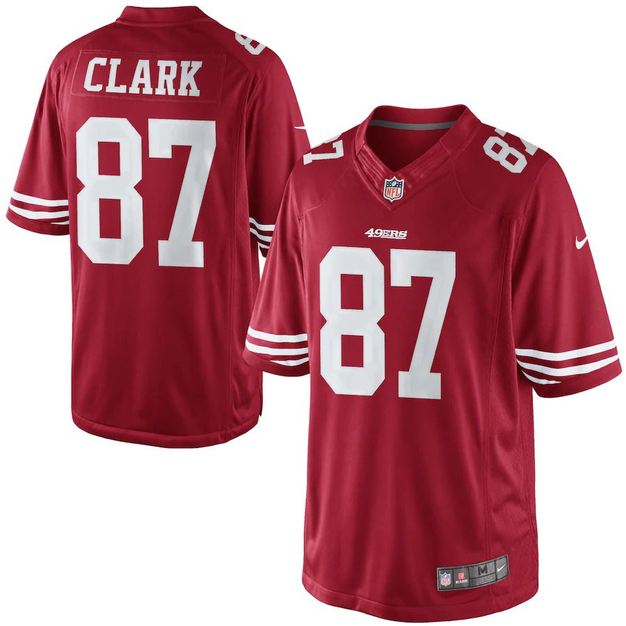 Men San Francisco 49ers #87 Dwight Clark Nike Scarlet Retired Player Limited NFL Jersey